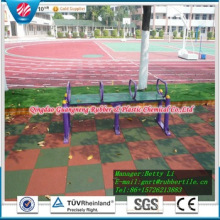 Made in China Square Rubber Tile Outdoor Rubber Tiles Gym Floor Mat Playground Rubber Flooring